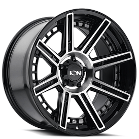 20" Ion Alloy Wheels 149 Gloss Black Machined Off-Road Rims