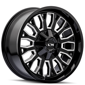 20" Ion Alloy Wheels 152 Black Milled Off-Road Rims