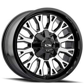 20" Ion Alloy Wheels 152 Gloss Black Machined Off-Road Rims