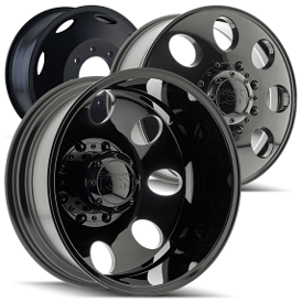 20" Ion Alloy Wheels 167 Dually Gloss Black Off-Road Rims