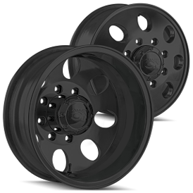 17" Ion Alloy Wheels 167 Dually Matte Black Off-Road Rims