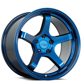 18" Katana Racing Wheels HR05 Metallic Blue Flow Formed Rims