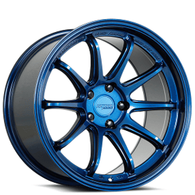 18" Katana Racing Wheels HR06 Metallic Blue Flow Formed Rims