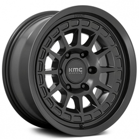 17" KMC Wheels KM719 Canyon Satin Black Off-Road Rims