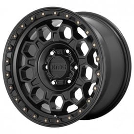 17" KMC Wheels KM545 Trek Satin Black Off-Road Rims