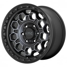 17" KMC Wheels KM545 Trek Satin Black with Gray Tint Crossover Rims