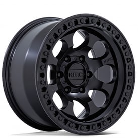 18" KMC Wheels KM550 Riot SBL Satin Black Off-Road Rims