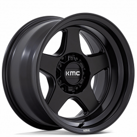 17" KMC Wheels KM728 Lobo Matte Black Off-Road Rims