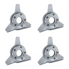 LA Wire Wheels 3-Bar Chrome Heavy Duty Knock-Off Set 