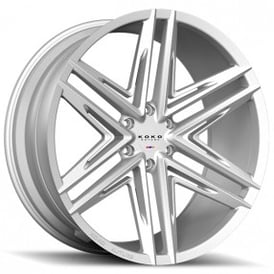 24" Koko Kuture Wheels Vetse Gloss Silver Rims 