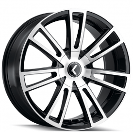 22x8.5" Kraze Wheels 183 Spectra Black Machined Rims