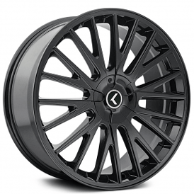 18" Kraze Wheels 185 Double Down Gloss Black Rims