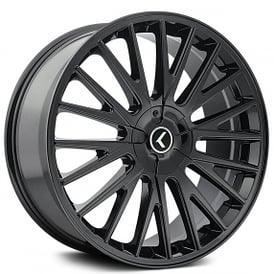 20" Kraze Wheels 185 Double Down Gloss Black Rims