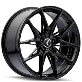 22" Kraze Wheels 196 Evolve Gloss Black Rims