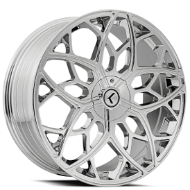 22x8.5" Kraze Wheels KR184 Ricochet Chrome Rims