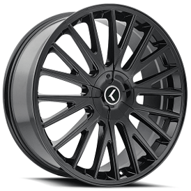 20" Kraze Wheels KR185 Double Down Gloss Black Rims