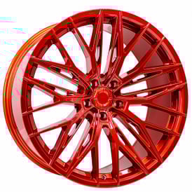 22" Staggered Lexani Wheels Aries Custom Candy Red Rims
