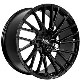 22" Staggered Lexani Wheels Velar Gloss Black Rims
