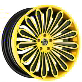 22" Staggered Lexani Forged Wheels LF-Luxury LZ-757 Crypto Custom Finish Forged Rims 