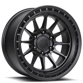17" Lock Off-Road Wheels Baja Matte Black with Matte Black Ring Van Rims
