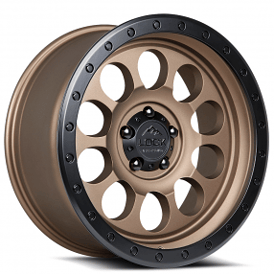 20" Lock Off-Road Wheels 50Cal Matte Desert Bronze with Matte Black Ring Rims