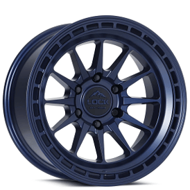 17" Lock Off-Road Wheels Baja Matte Blue Rims