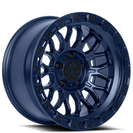 17" Lock Off-Road Wheels Combat Matte Blue Rims