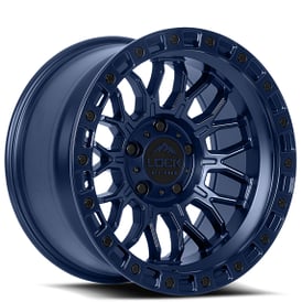 20" Lock Off-Road Wheels Combat Matte Blue Rims