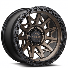 18" Lock Off-Road Wheels Lunatic Matte Bronze with Matte Black Ring Rims