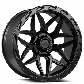 20" Lock Off-Road Wheels Matrix Matte Black with Matte Black Ring Rims