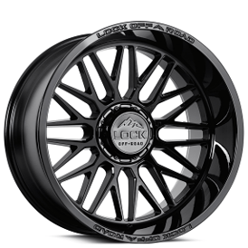 20" Lock Off-Road Wheels X-Treme Apex Gloss Black Rims