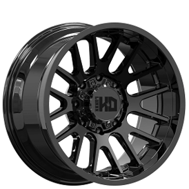 22" Luxxx HD Wheels LHD38 Gloss Black Off-Road Rims
