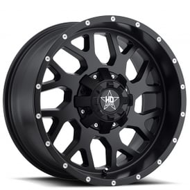 20" Luxxx HD Wheels LHD8 Satin Black Off-Road Rims