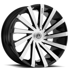 18" Luxxx Alloys Wheels Lux13V Gloss Black Machined Rims