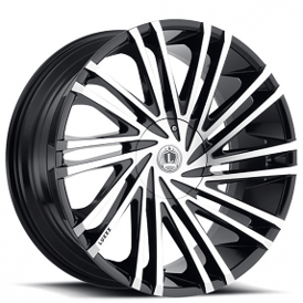 18" Luxxx Alloys Wheels Lux17V Gloss Black Machined Rims