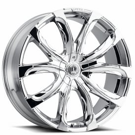 22" Luxxx Alloys Wheels Lux24V Chrome Rims