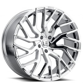 20" Staggered Luxxx Alloys Wheels Lux LE5 Chrome Rims