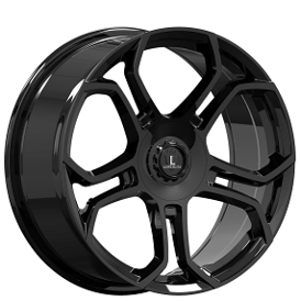 22" Luxxx Alloys Wheels Lux50 Gloss Black Rims