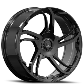 24" Luxxx Alloys Wheels Lux52 Gloss Black Rims