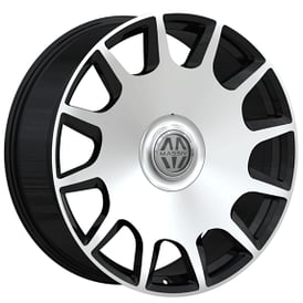 22" Massiv Wheels 927 C.E.O. Black Machined with Floating Cap Rims