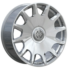24" Massiv Wheels 927 C.E.O. Chrome with Floating Cap Rims