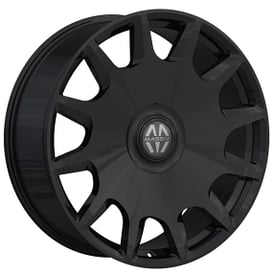 22" Massiv Wheels 927 C.E.O. Full Gloss Black with Floating Cap Rims