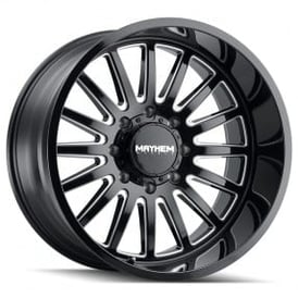 20" Mayhem Wheels 8114 Utopia Gloss Black with Milled Spokes Off-Road Rims