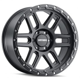 20" Mayhem Wheels 8304 Delta Matte Black with Matte Black Lip Off-Road Rims