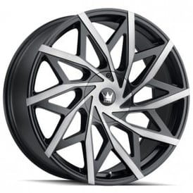 22" Mazzi Wheels Big Easy 372 Matte Black with Dark Tint Rims
