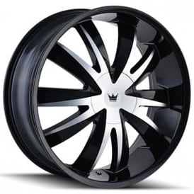 22x8.5" Mazzi Wheels Edge 337 Gloss Black with Machined Face Rims