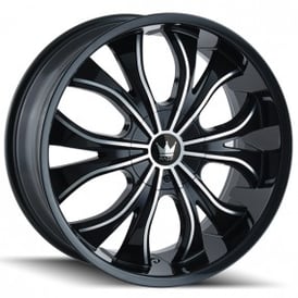 22" Mazzi Wheels Hustler 342 Gloss Black with Machined Face Rims