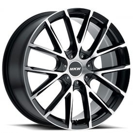 22" MKW Wheels M123 Gloss Black Machined Face Rims 