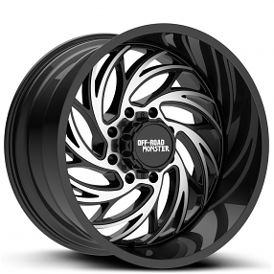 22" Off Road Monster Wheels M29 Gloss Black Machined Rims