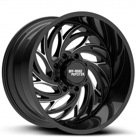 22" Off Road Monster Wheels M29 Gloss Black Milled Rims